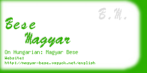 bese magyar business card